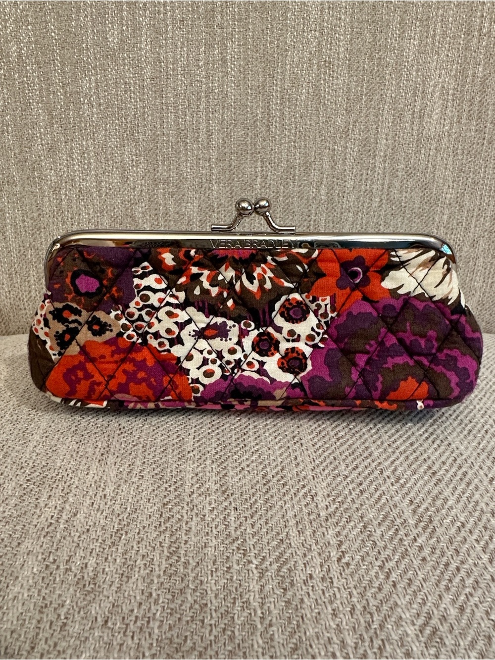 Vera Bradley Kiss Lock Case + Turnlock Wallet Set in Rosewood NWOT/ANWOT